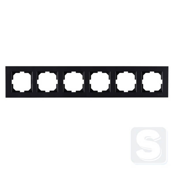 Рамка на 6 постів горизверт. монтаж Arvia Electric KAREN Чорний (20 07 2000 026)